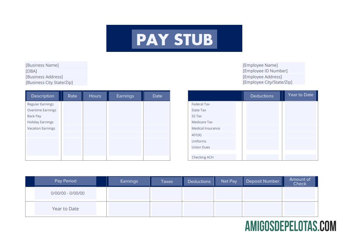 Recibo de pagamento do funcionário versão 6 em formatos PDF e Word baixar para verificação